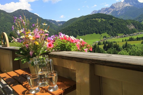 Aussicht vom Balkon am Ferienhof Obertenn